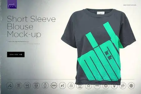 CreativeMarket - Short Sleeve Blouse Mock-up