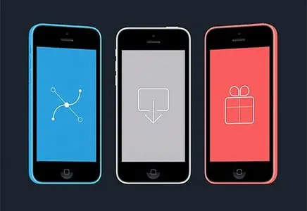 Colourful iPhone 5C mockups