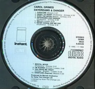 Carol Grimes - Daydreams & Danger (1988) {Instant/Line}