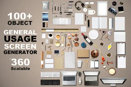 CreativeMarket - Scene Generator 100+ Object Mock-ups