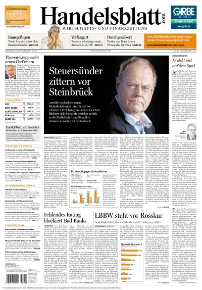 Handelsblatt vom 17.09.2009