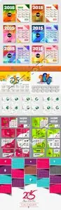 Original calendar for 2015 vector 5