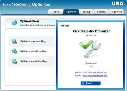 Smart PC Solutions Fix-It Registry Optimizer 2.1.0 DC 11.08.2014