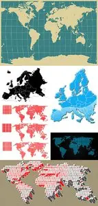 Vector World Maps for Graphics