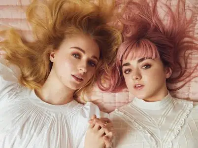 Maisie Williams & Sophie Turner by Nicole Nodland for Rolling Stone Magazine April 2019