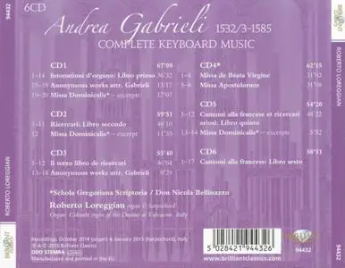 Roberto Loreggian - Andrea Gabrieli: Complete Keyboard Music (2015)