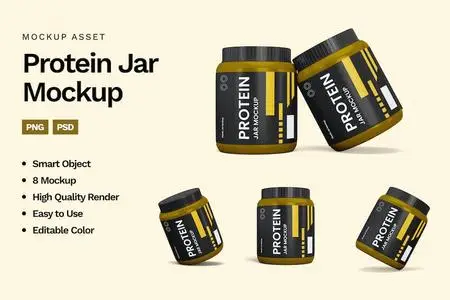 Protein Jar Mockup EF6F86P