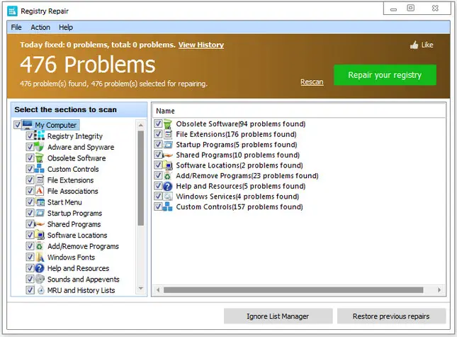 Glary Registry Repair 5.0.1.85 Multilingual