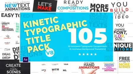 Videohive Kinetic Typographic Title Pack v8 7224203