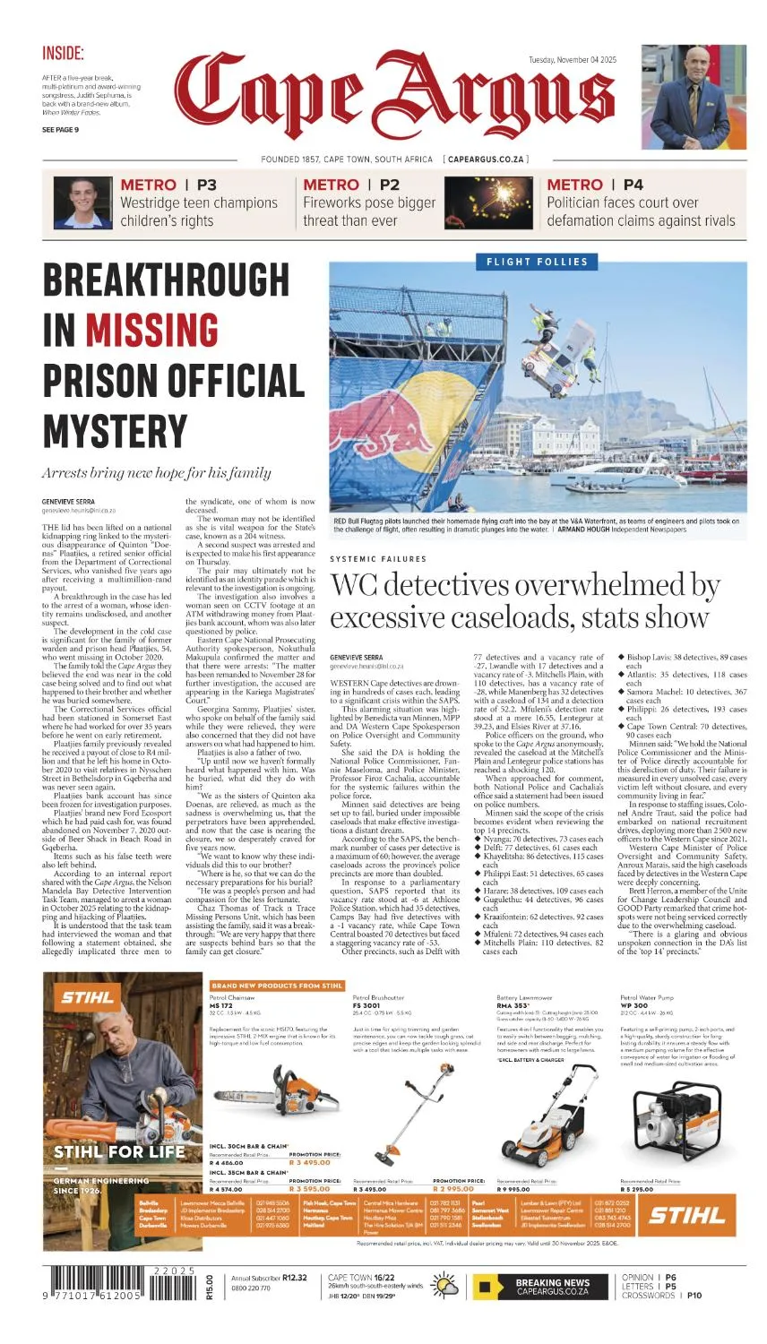 Cape Argus - 4 November 2025