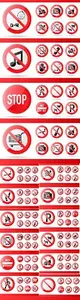 Red Prohibition Sign Object