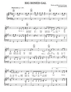 Big Boned Gal - Jeff Buckley, John Cale, Leonard Cohen, Rufus Wainwright, k.d. lang (Piano-Vocal-Guitar)