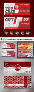 Vectors - Red Gift Voucher Templates 2