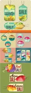 Autumn discount price tags vector