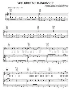 You Keep Me Hangin' On - Glee TV Series, The Supremes (Piano-Vocal-Guitar)