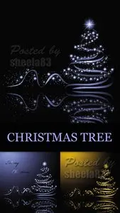 Christmas Tree Cards Vector