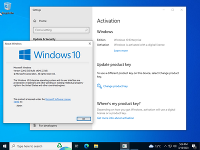 Windows 10 Enterprise 22H2 build 19045.2728 Preactivated (x64) Multilingual March 2023