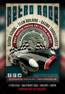GraphicRiver Auto Retro Flyer