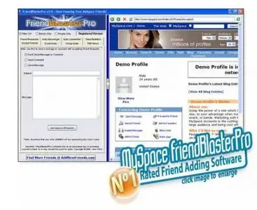 AddNewFriends MySpace FriendBlasterPro 12.4.8
