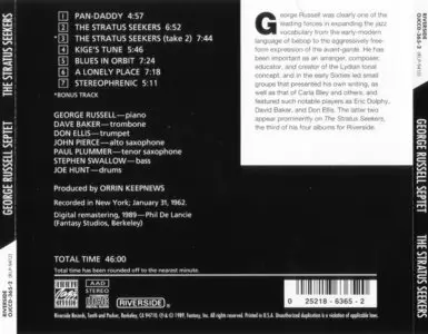 George Russell - The Stratus Seekers (1962) {Riverside OJCCD-365-2 rel 1989} (featuring Don Ellis)