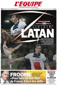 L'Equipe du Jeudi 24 Octobre 2013