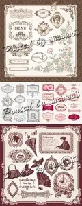 Vintage Elements & Labels Vector