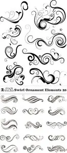 Vectors - Swirl Ornament Elements 20