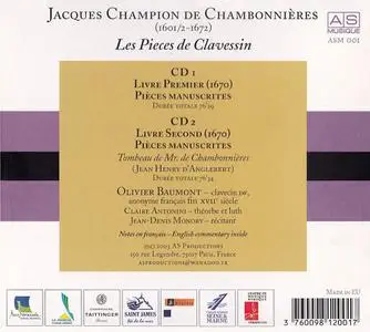 Olivier Baumont - Jacques Champion de Chambonnières: Les Pièces de Clavessin (2003)