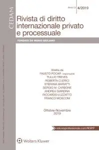 Rivista di Diritto Internazionale Privato e Processuale N.4 - Ottobre-Dicembre 2019