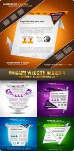 Stock Vector - Origami Website Design 4