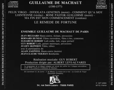 Guillaume de Machaut (1300-1377) - Le Remede de Fortune - Ensemble Guillaume de Machaut de Paris (1977) {Ades 14.077-2}
