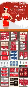 2016 Merry Christmas and Happy New Year banner vector