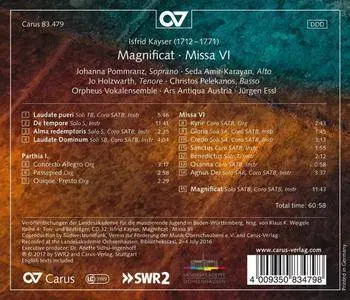 Orpheus Vokalensemble, Ars Antiqua Austria & Jürgen Essl - Kayser: Magnificat & Missa VI (2017)