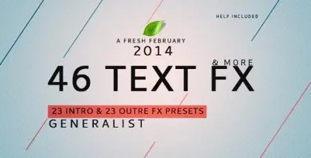 Text Fx Generalist ! - After Effects Presets (Videohive)