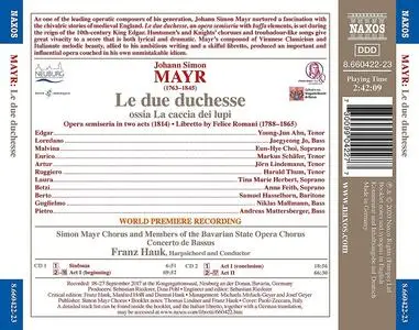 Franz Hauk, Concerto de Bassus - Johann Simon Mayr: Le due duchesse (2020)