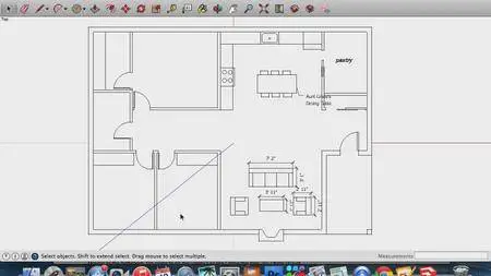 SkillShare – SketchUp for Interior Designers - Creating a Floor Plan