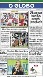 Jornal O Globo 5 de setembro de 2011