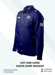 Psd dress shirt mockup long sleeve 4