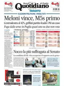 Quotidiano di Puglia Taranto - 26 Settembre 2022