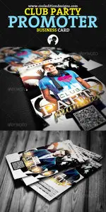 GraphicRiver Club Party Promoter Business Card