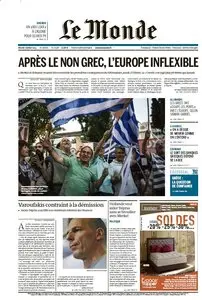 Le Monde du Mardi 7 Juillet 2015