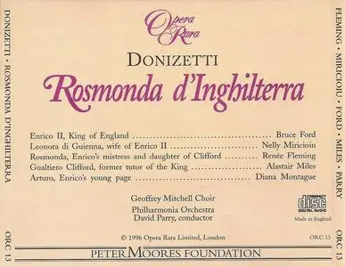 David Parry, Philharmonia Orchestra - Gaetano Donizetti: Rosmonda d'Inghilterra (1996)
