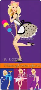 Housewife vector clipart