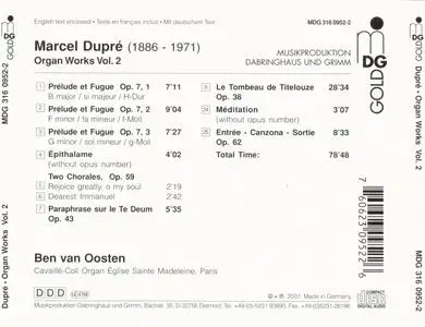 Marcel Dupre - Organ Works, Volume 2 - Ben van Oosten (2001) {MDG 316 0952-2}