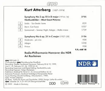 Ari Rasilainen - Kurt Atterberg: Symphonies Nos. 3 & 6 (1999)