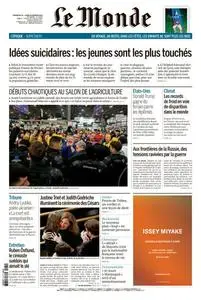 Le Monde du Dimanche 25 et Lundi 26 Février 2024