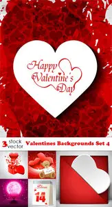 Vectors - Valentines Backgrounds Set 4
