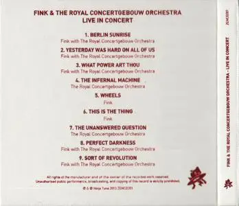 Fink & The Royal Concertgebouw Orchestra - Live in Concert (2013) {Ninja Tune ZENCD201}