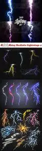 Vectors - Shiny Realistic Lightnings 4