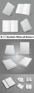 Vectors - Realistic White 3D Books 6